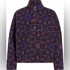 Women's Caden Wool-Blend Fleece Jacket - Blue Smoke - Size S